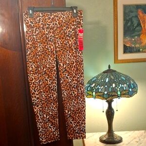 Lilly Pulitzer Leggings - High Rise Weekender Midi  NWT Medium Leopard Print